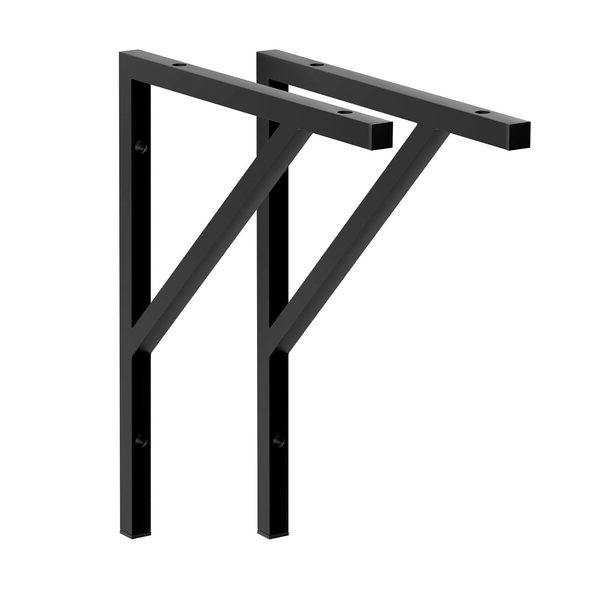 Stützwinkel Stahl | 53 x 45,5 cm | Schwarz (2er-Set)