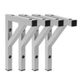Winkelträger Stahl | 28 x 21,5 cm | Silber (4er-Set)