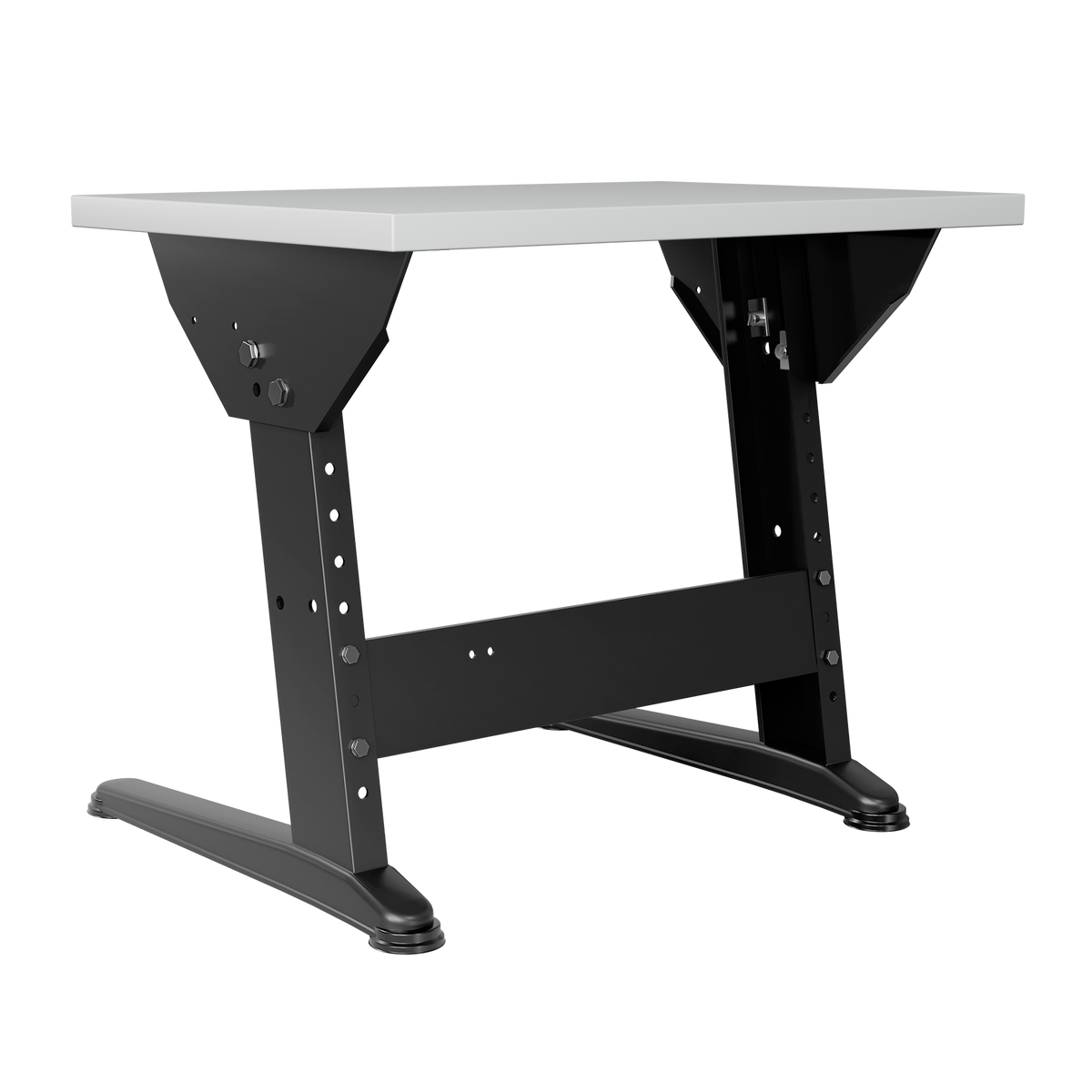 Einzelschreibtisch | 70 × 50 cm | Grau / Schwarz