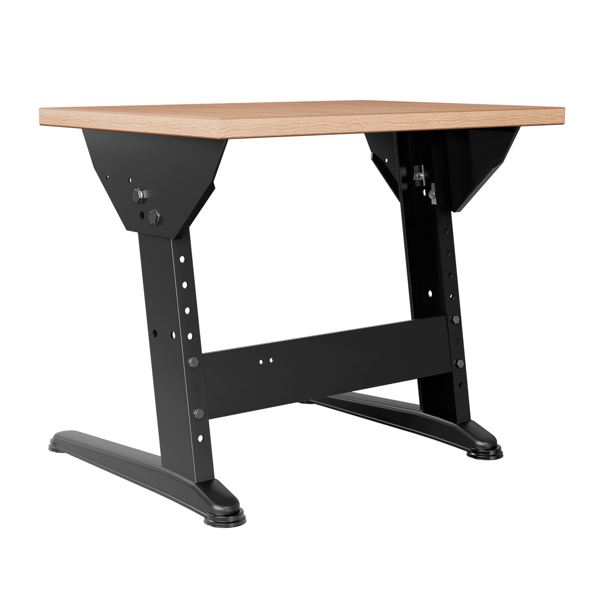 Einzelschreibtisch | 70 × 50 cm | Buche / Schwarz