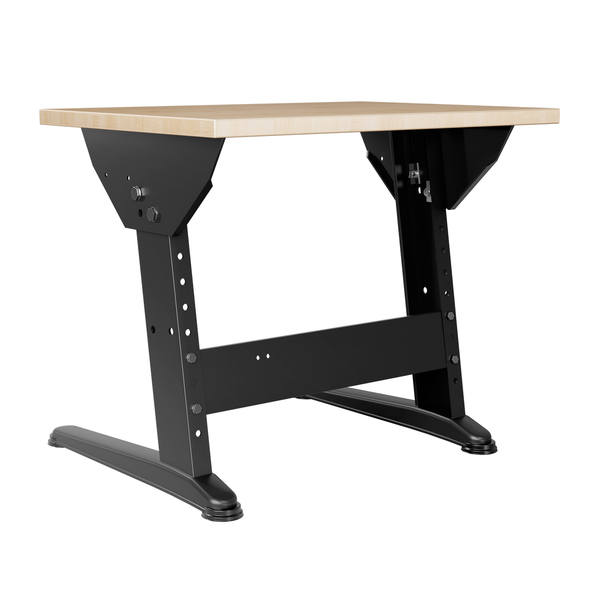 Einzelschreibtisch | 70 × 50 cm | Ahorn / Schwarz