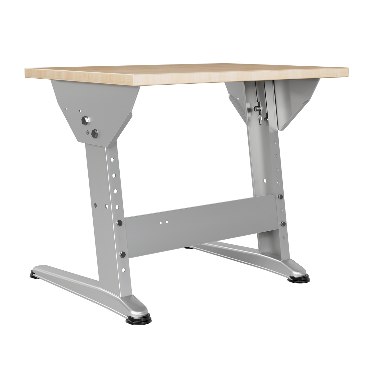 Einzelschreibtisch | 70 × 50 cm | Ahorn / Silbergrau