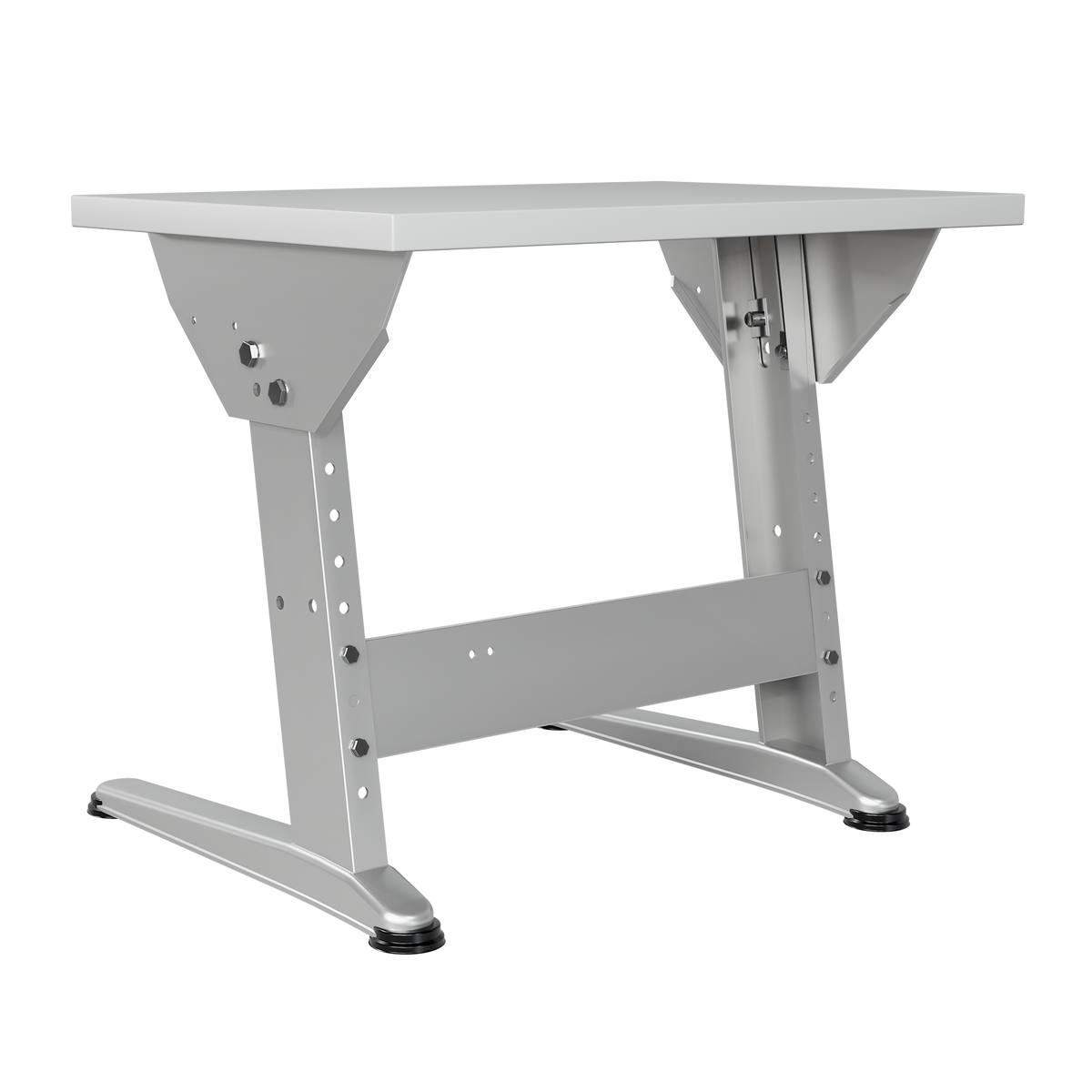 Einzelschreibtisch | 70 × 50 cm | Grau / Silbergrau