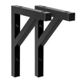 Stützwinkel Stahl | 28 x 21,5 cm | Schwarz (2er-Set)