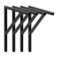 Stützwinkel Stahl | 53 x 45,5 cm | Schwarz (4er-Set)