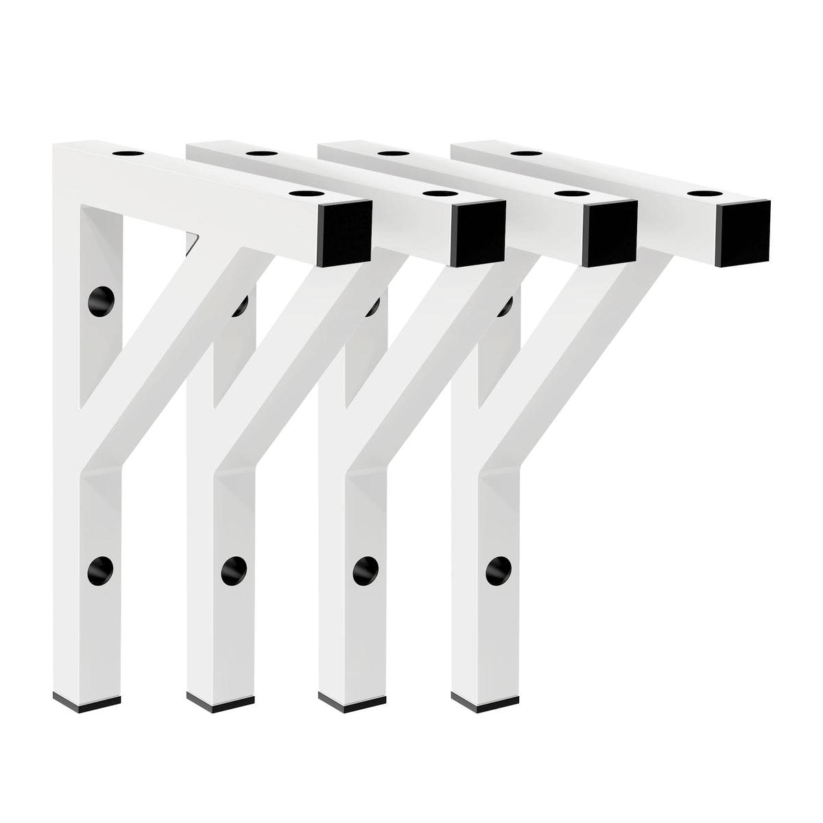 Konsole Stahl | 53 x 45,5 cm | Weiß (2er-Set)