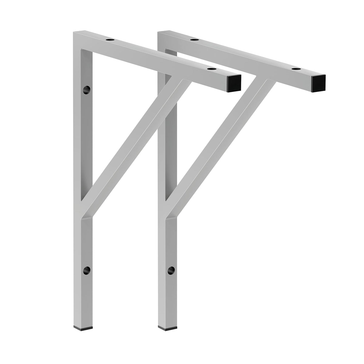 Winkelträger Stahl | 53 x 45,5 cm | Silber (2er-Set)